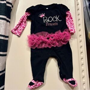 Koala Baby Rock Princess Sequin Tutu Long Sleeve One Piece Outfit